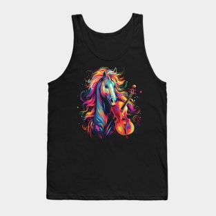 Horse Playing Violin Tank Top